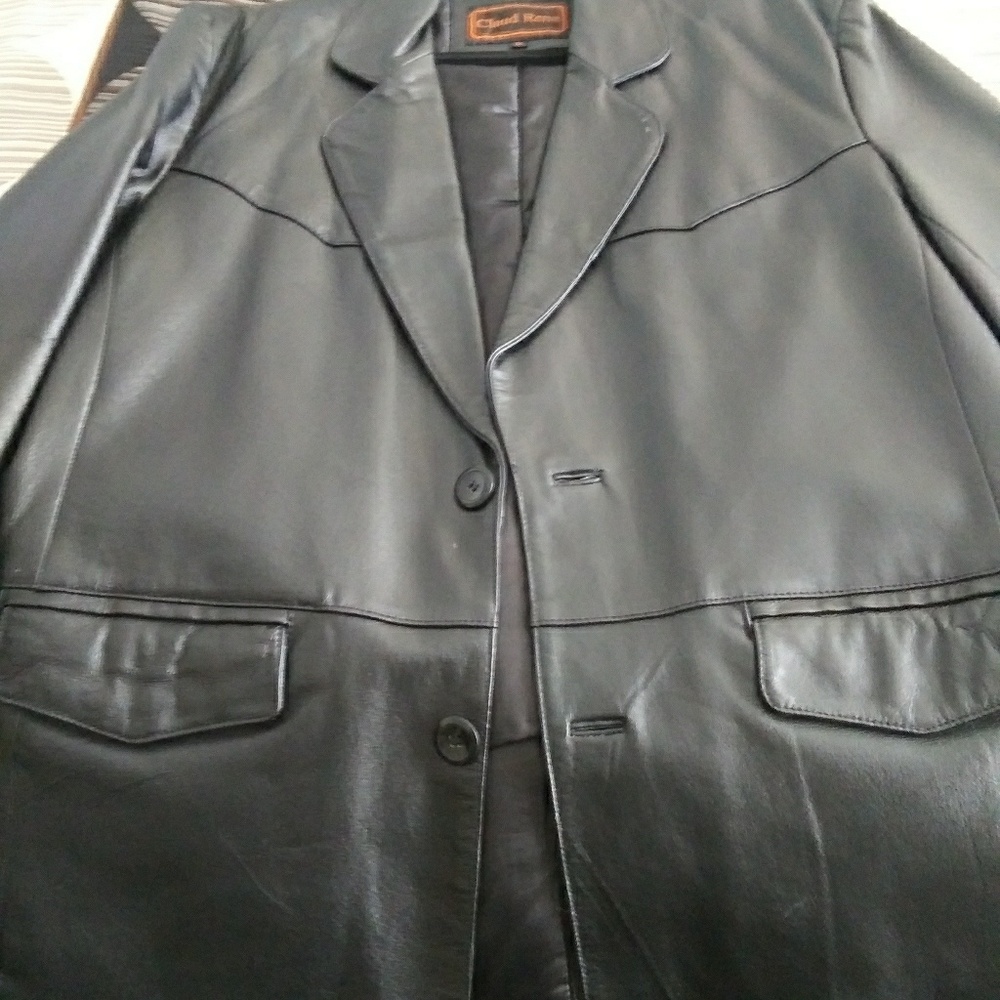Mens leather blazer